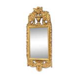 Miroir en bois sculpté doré XIXème siècle 37x91cm