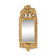 Miroir en bois sculpté doré XIXème siècle 37x91cm