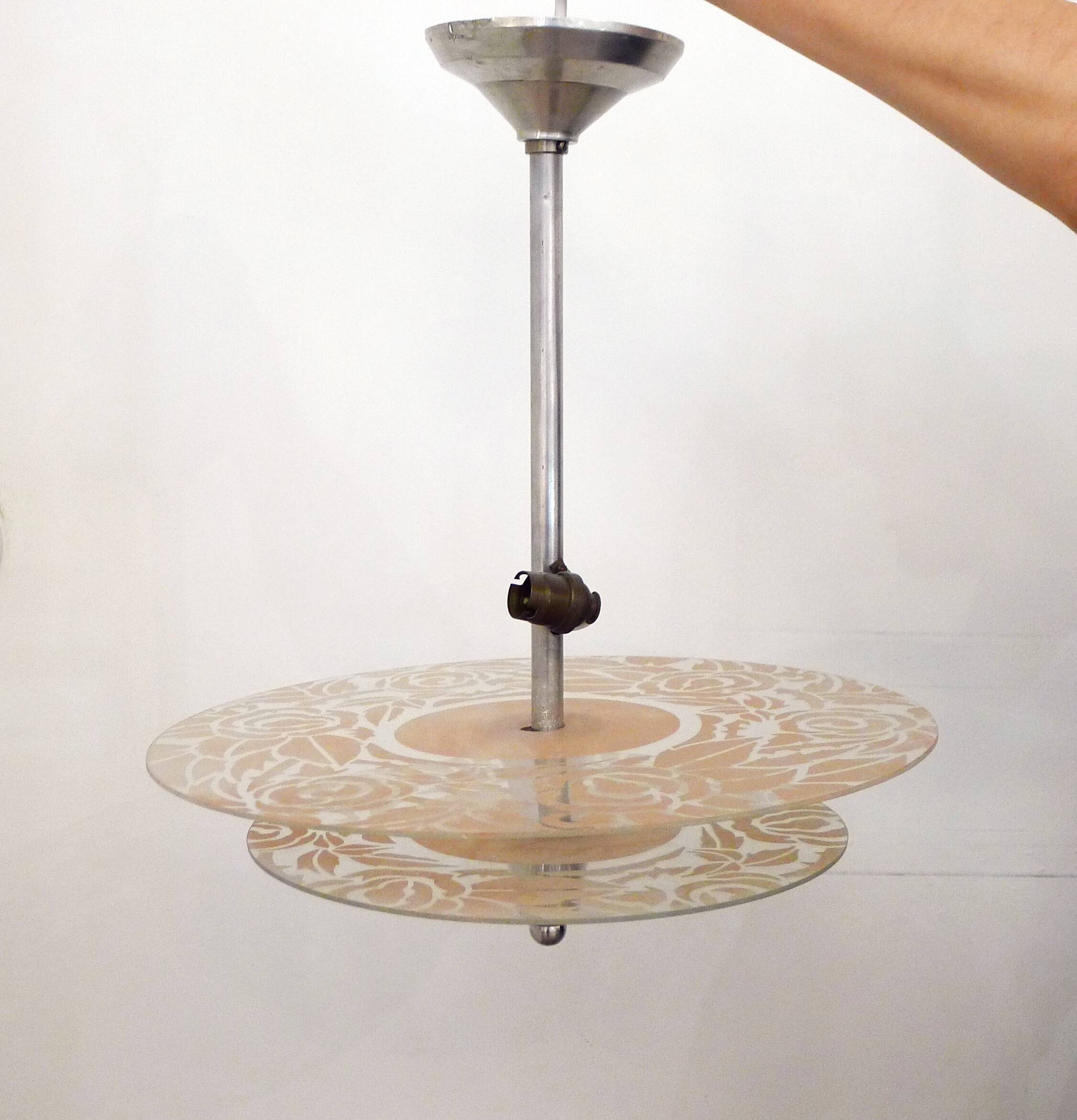 Pink Art Deco chandelier