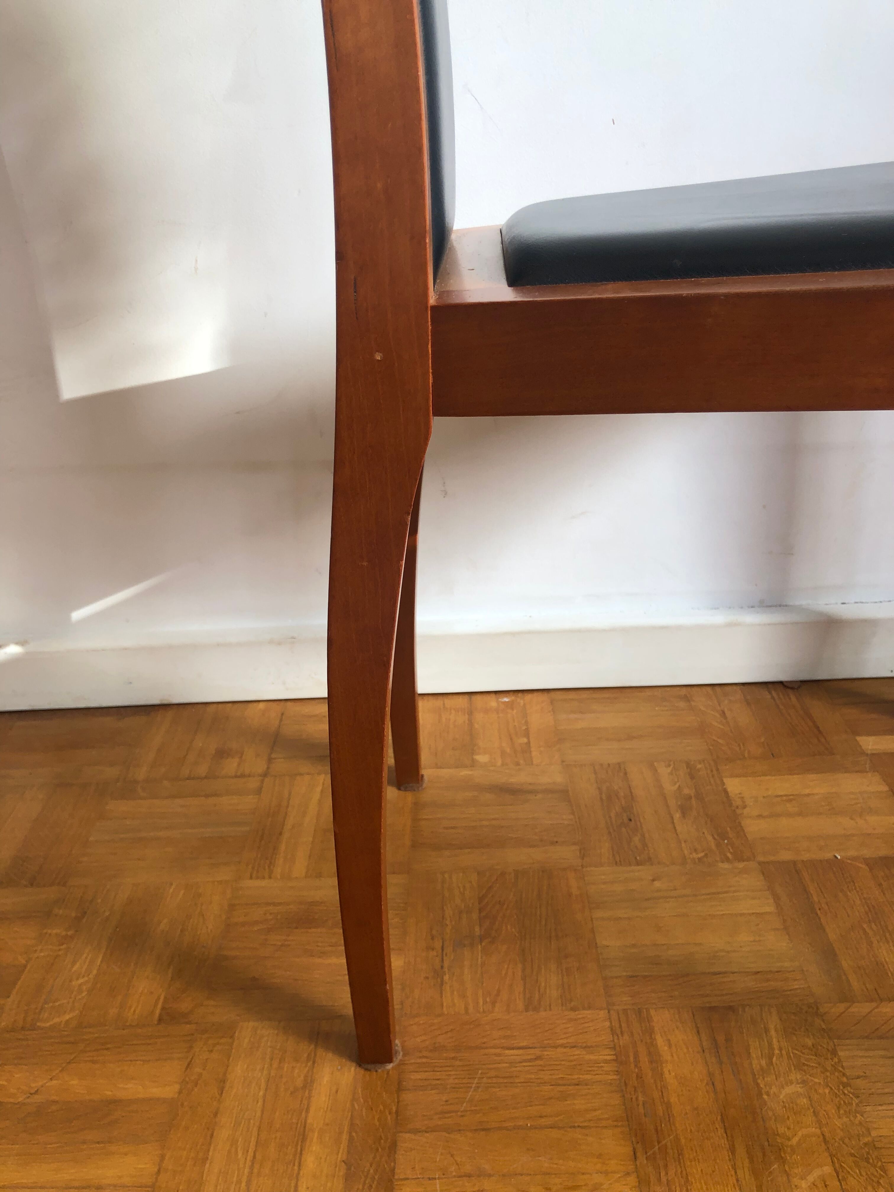 4 scandinavian leather chairs from Tranekær