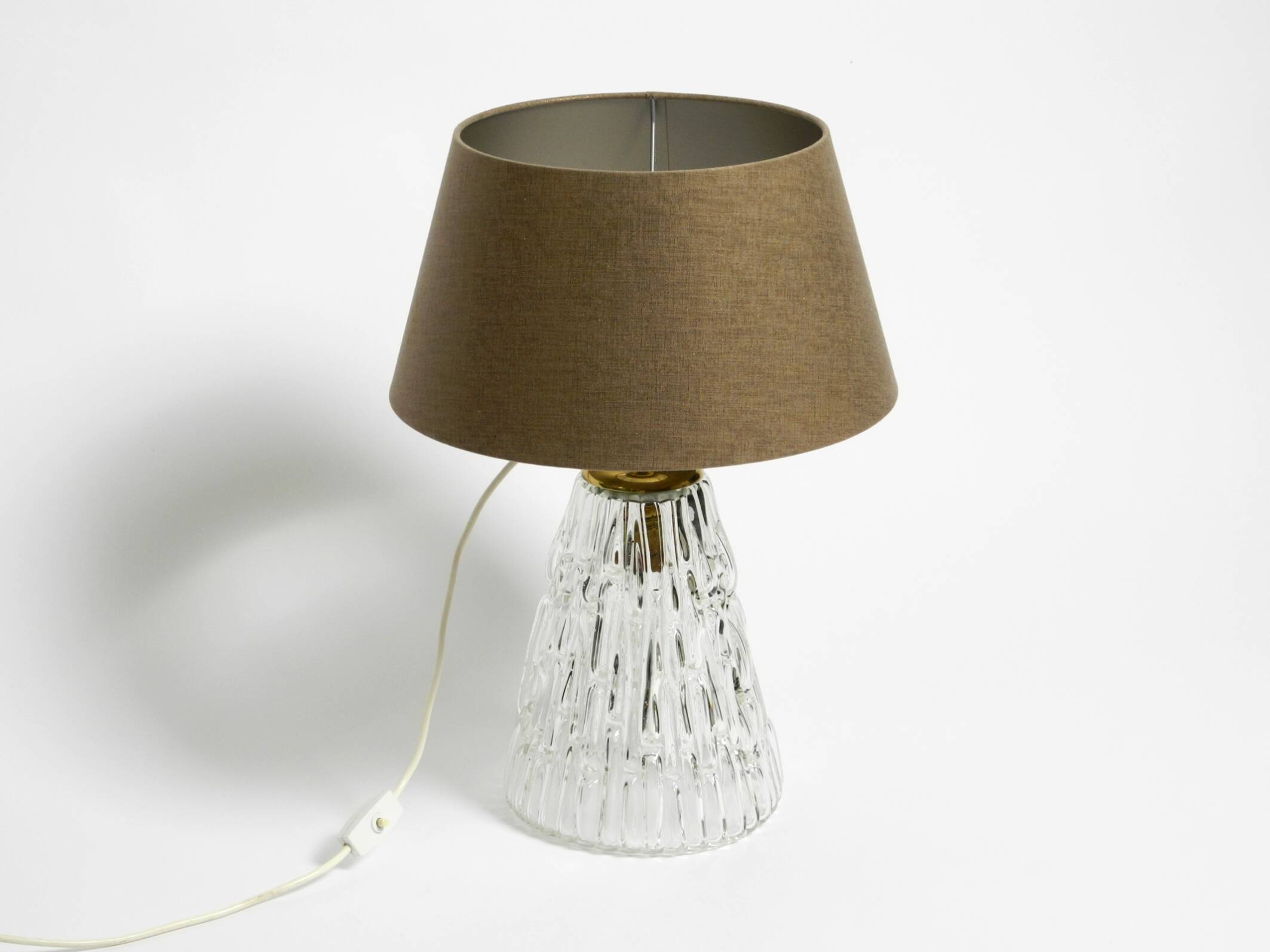 Heavy large Mid Century Modern glass table lamp by Rupert Nikoll Vienna | h