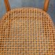 Lovely set of 2 brown vintage bistro chairs with woven seats