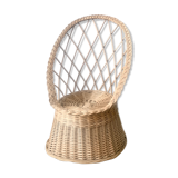 Vintage light wicker armchair GM