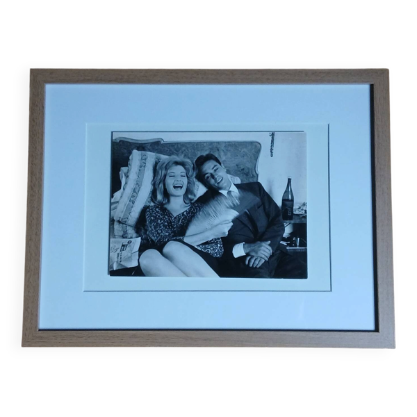 Photographie Originale Encadrée - Alain Delon & Monica Vitti ''L'Éclips