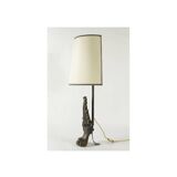 Lampe montée sur pied de baignoire en fonte, XIXème siècle