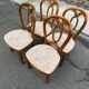 4 chaises louis Philippe bois massif et tissu fleurs