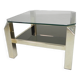 Belgo Chrom coffee table with 2 glass plates, 1970s