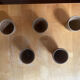 Set of 5 Vintage Beige Stoneware Egg Cups
