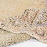 Floral Oushak Vintage Area Carpet