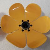 Duo of orange flower wall lamps 70