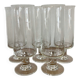 Set of 5 crystal champagne flutes from the 1970s.