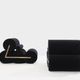 Pair of black velvet armchairs by Auro Trivellato for ALI 1972