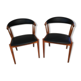 Paire de fauteuils scandinaves en teck model BA113 Johaness Anderson
