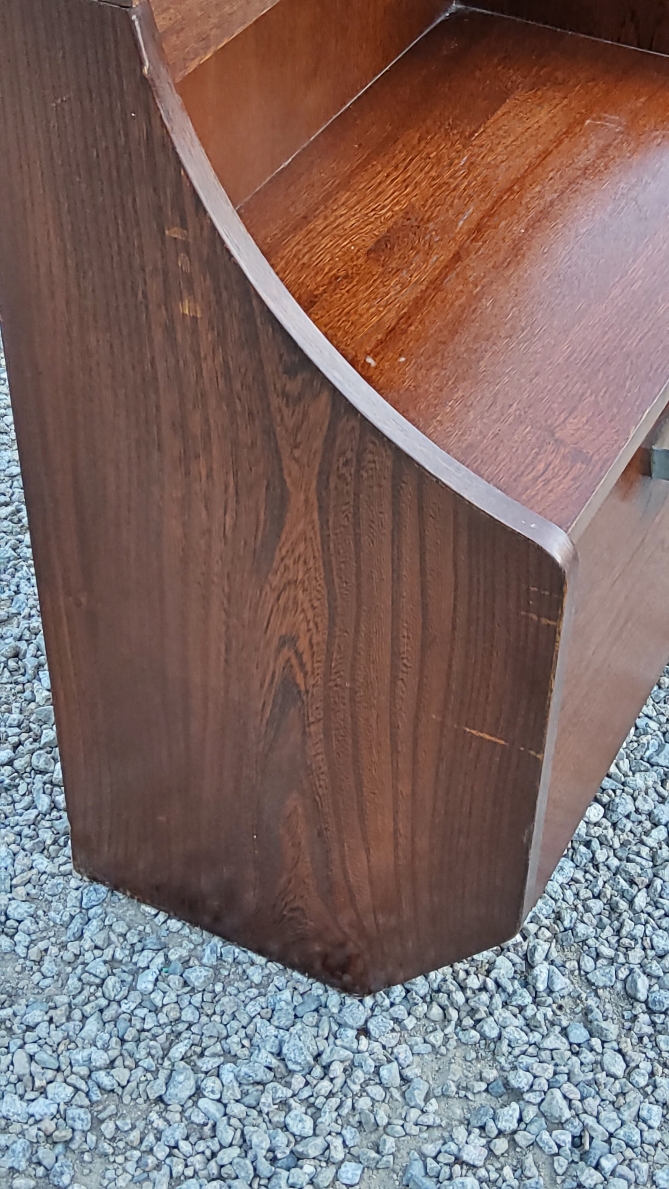 Pair of bedside tables from the 70s in rosewood stained oak veneer