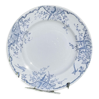 Round earthenware dish iron earth Keller and Guérin Lunéville ''Rambouillet''