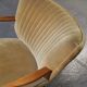 armchair 50s 60s original velvet golden yellow