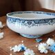 Antique footed bowl in Saint-Amand earthenware (Nord)
