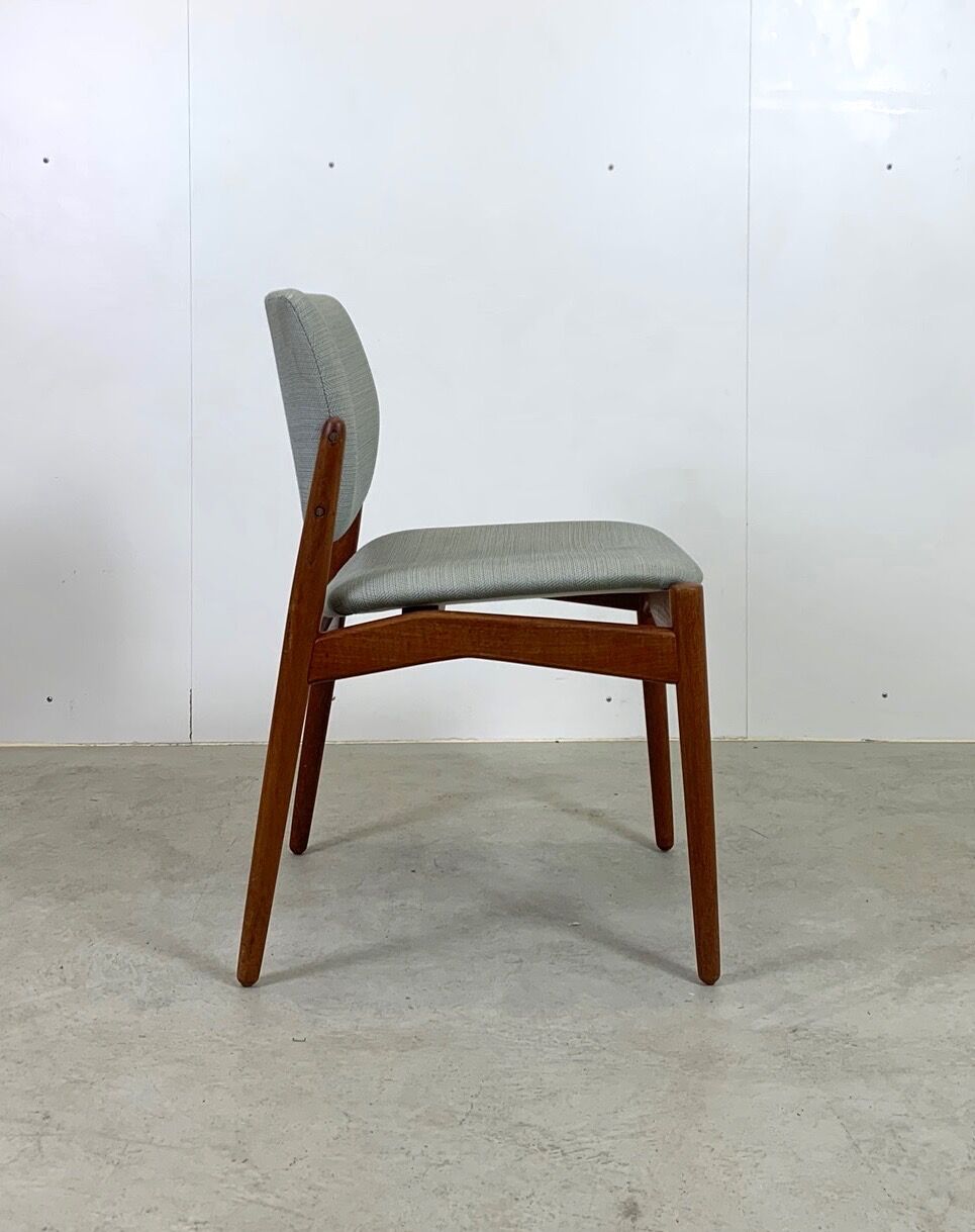 Teak dining chairs model Captain by Erik Buch for Ørum Møbelfabrik, 1967