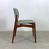 Teak dining chairs model Captain by Erik Buch for Ørum Møbelfabrik, 1967