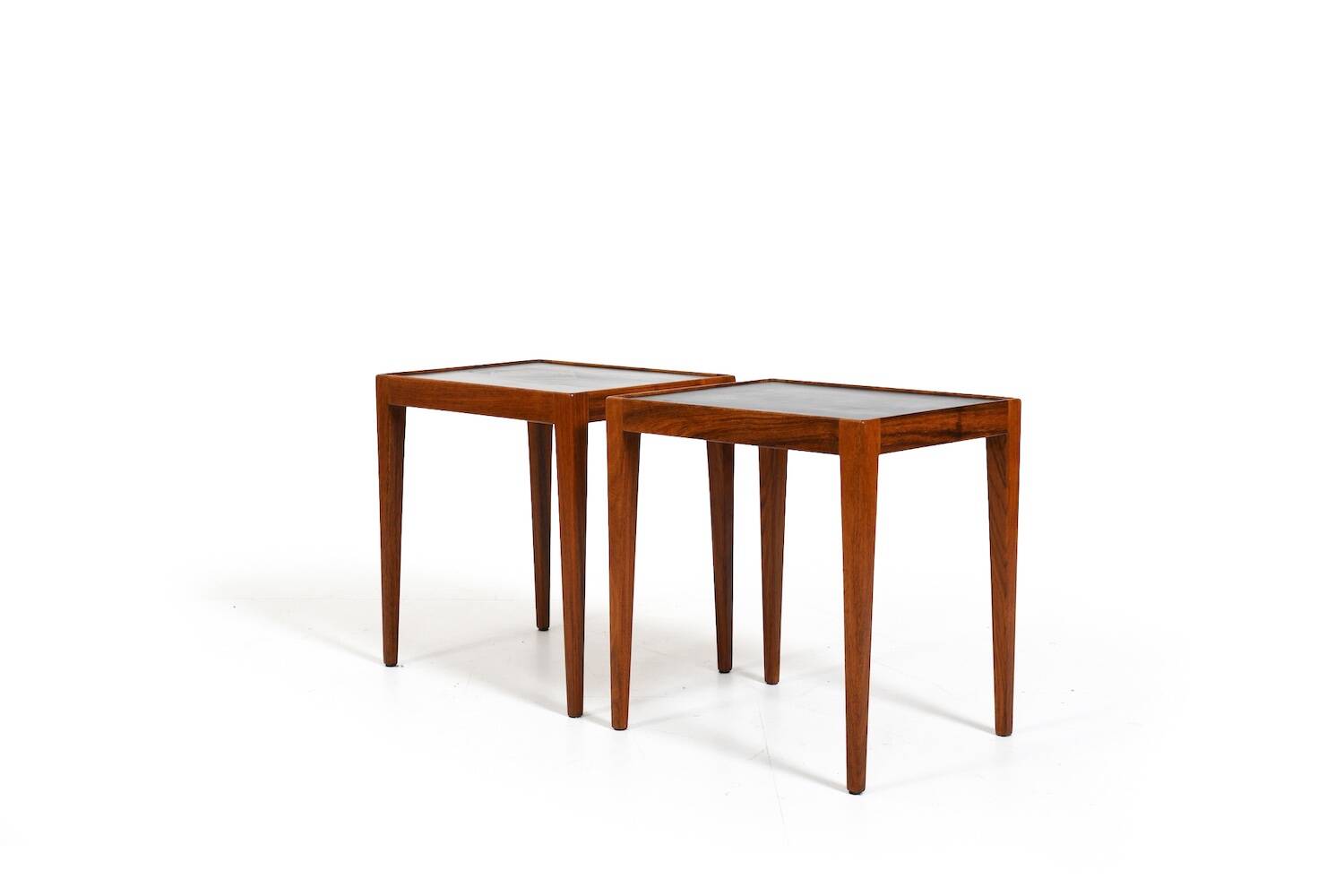 Pair of Danish Side Tables with Formica Tops