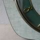 Pendulum wall clock Lutetia in green formica of the 1950s
