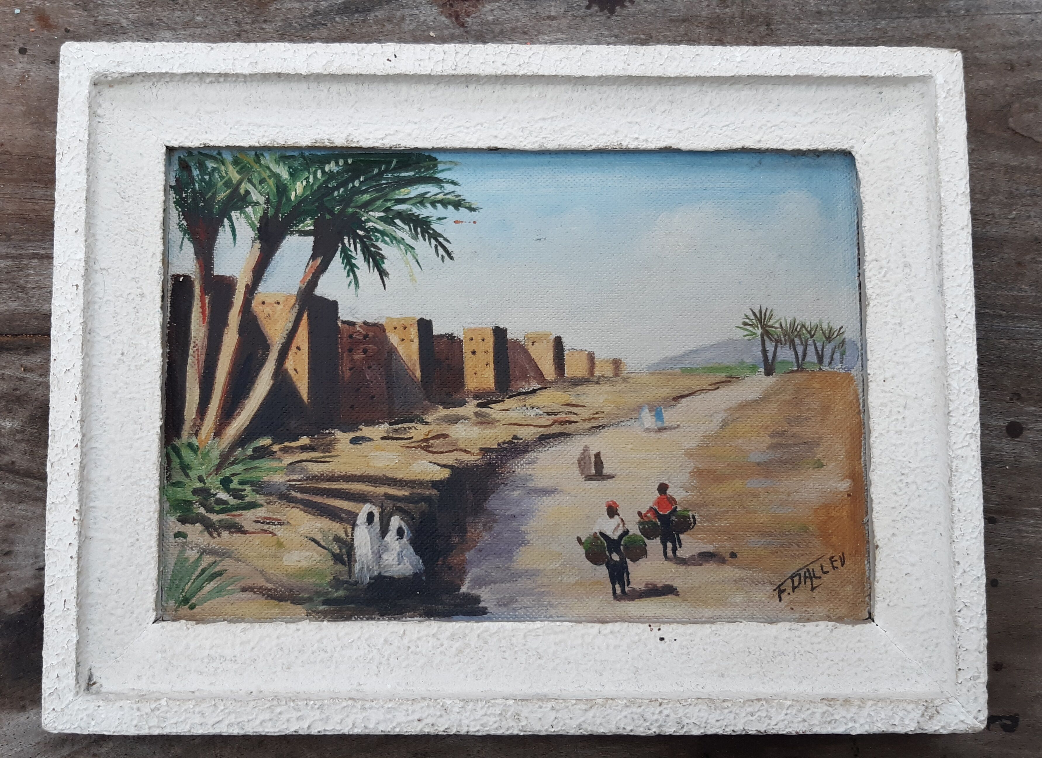Orientalist painting "Ramparts of Marrakech"