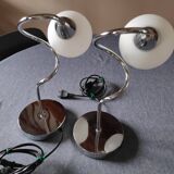 Pair of spiral lamps