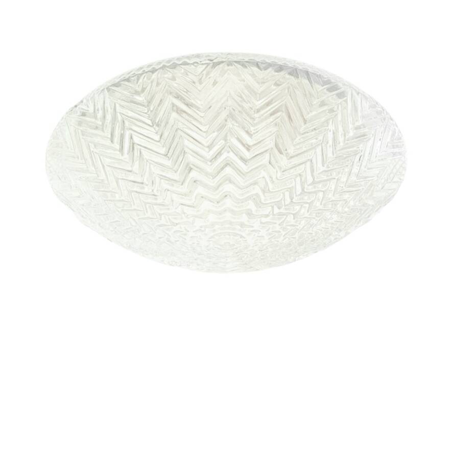 Geometric Transparent Glass Ceiling Light/Flush Mount From Limburg, Germany, 1970s