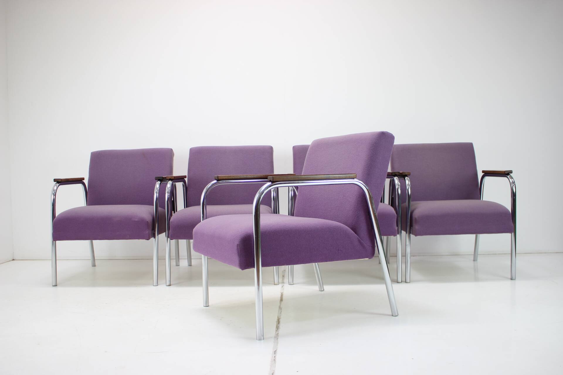 Mid-Century Tubular Chrome Armchair, Germany 1970s