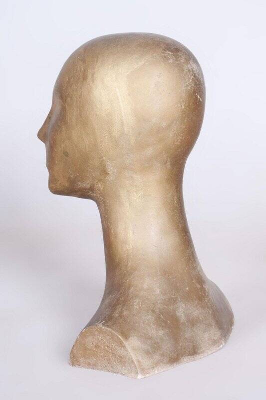 Mid-Century Modern Bust in Patinated Plaster, Czech, 1960s
