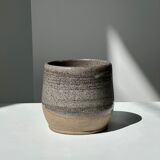 Large gray Indonesian ceramic mug