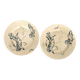 Pair of earthenware dishes from Gien, Iris model, 28 cm