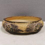 Large ceramic dish by Jette Hellerøe, Denmark, 1970s.