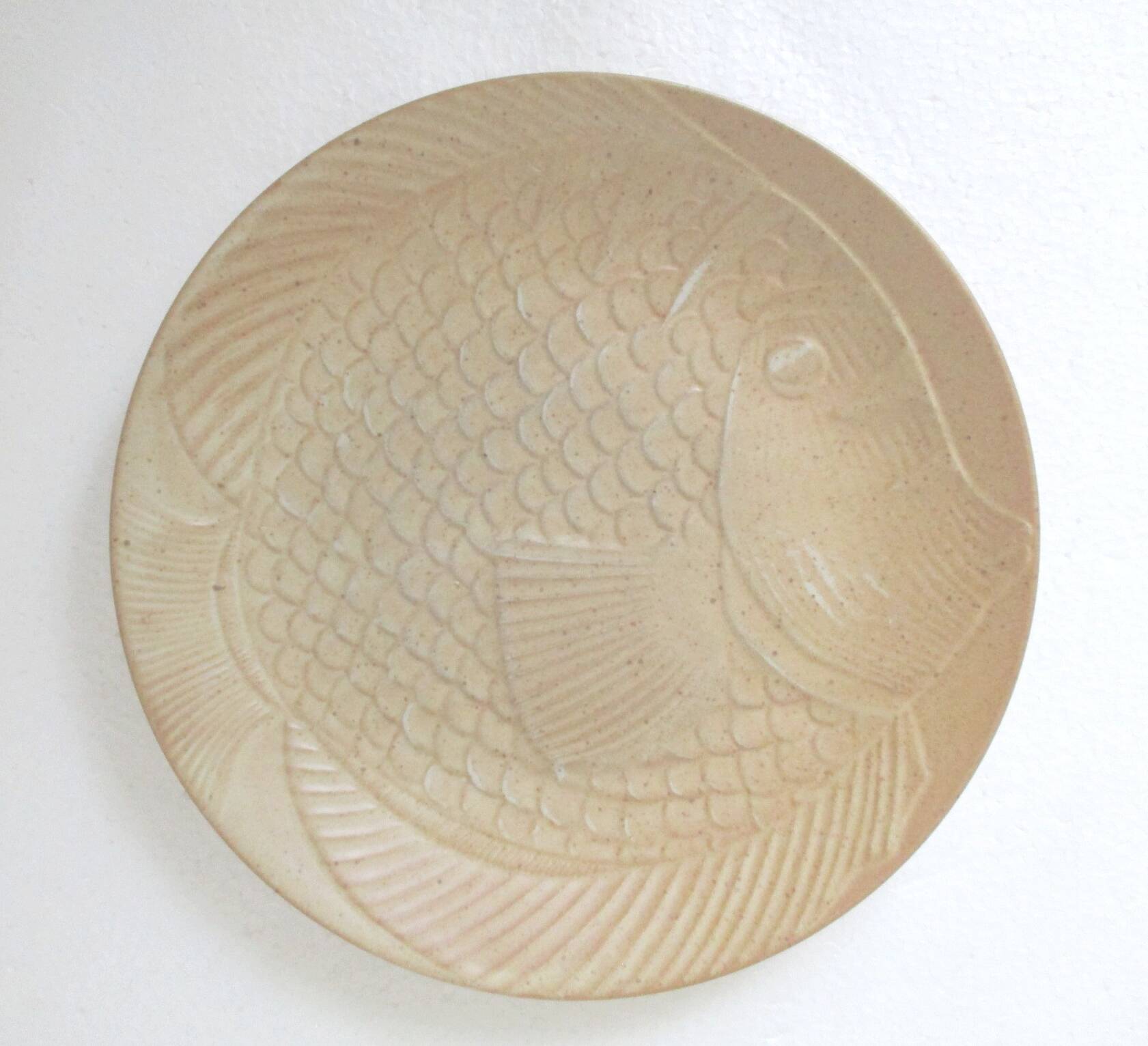Flat plates Fish Sandstone CNP Village France Lot of 6
