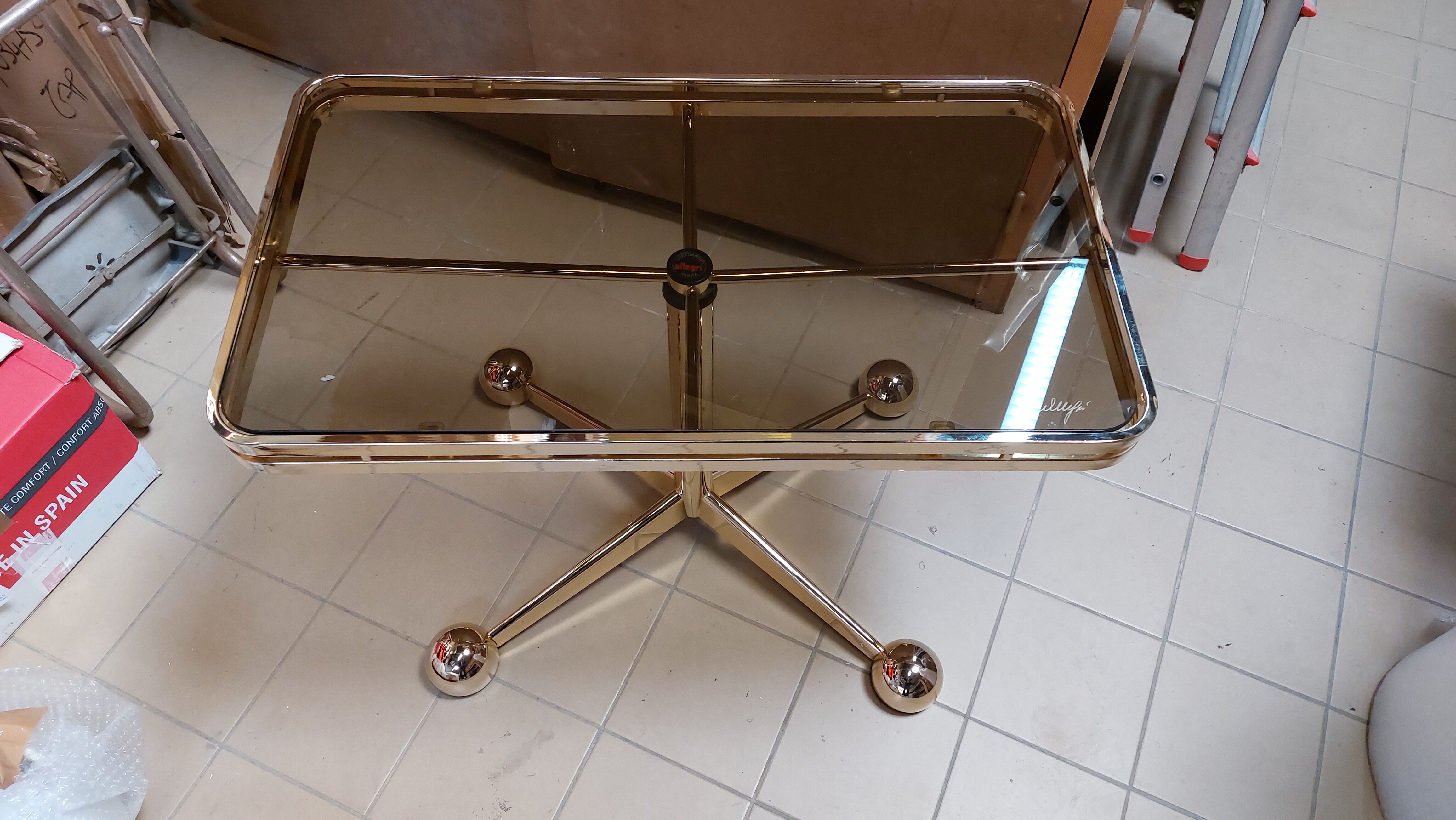 Italian vintage rolling side table - Arredamenti Allegri Parma