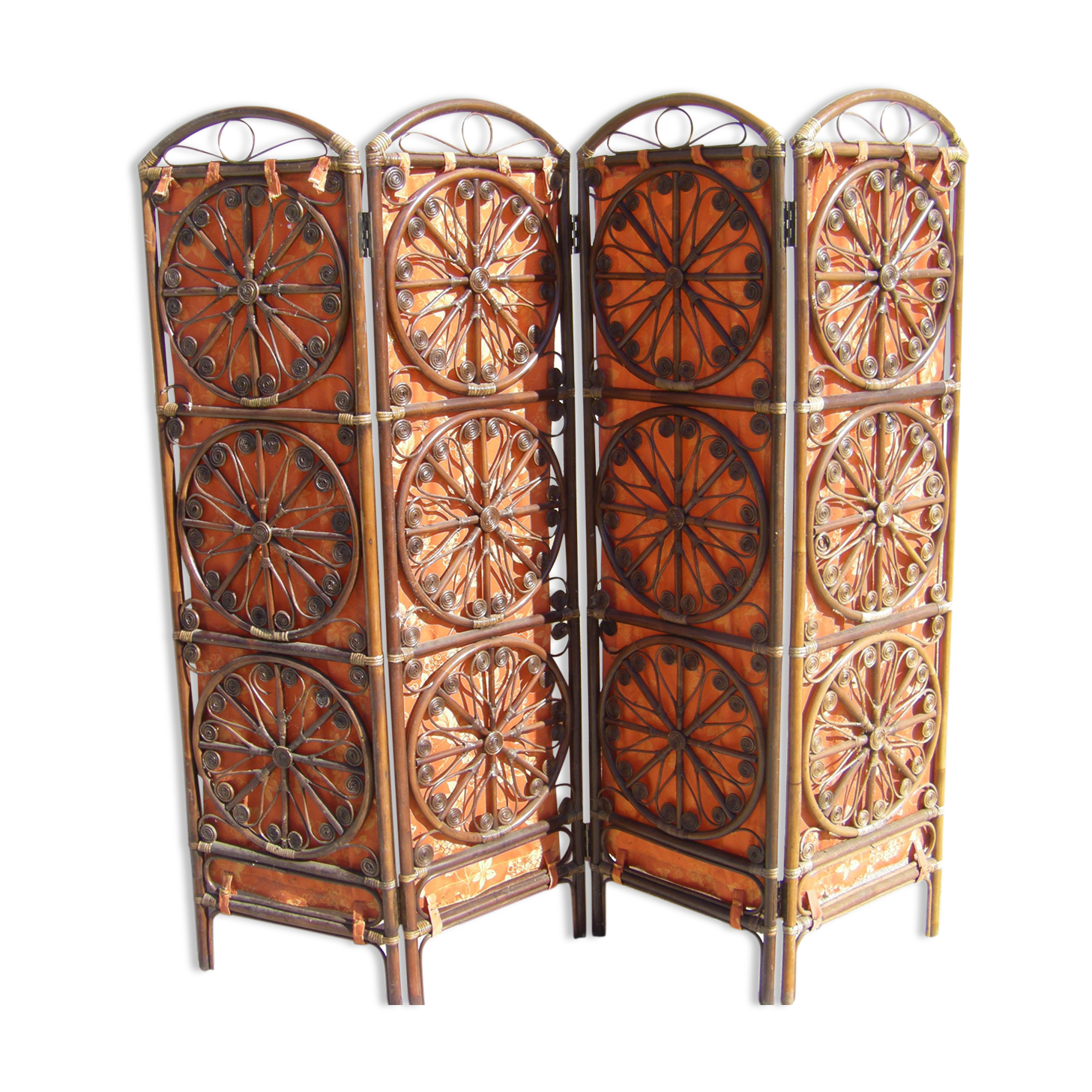 Vintage rattan screen