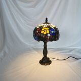 Tiffany style lamp, leaded stained glass, art nouveau.