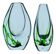 Seaweed & Fish Vases by V. L. Kosta, Set of 2