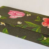 Box padded with old fabric