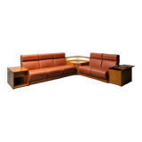5 seater modular sofa eco-leather 70s vintage modern