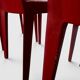 Set of 4 red saddle leather chairs - Matteo Grassi - Circa 1980
