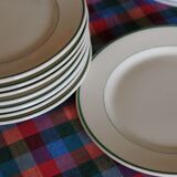 8 dessert plates of the service of the hotel "Grand Hotel Nationale" Lucerne Switzerland Buchecker & C