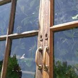 Lot of 4 oak windows H141xL112/117cm old small panes