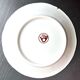 12 white plates with apple blossom motifs, Sologne porcelain