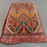 Vintage Turkish Mini Kilim 90x49 cm Wool Small Kelim Runner, shabby Chic