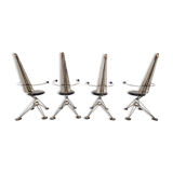 Unique high back dining chairs, 1970s
