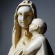 old "Virgin with the star" and child in waxed plaster