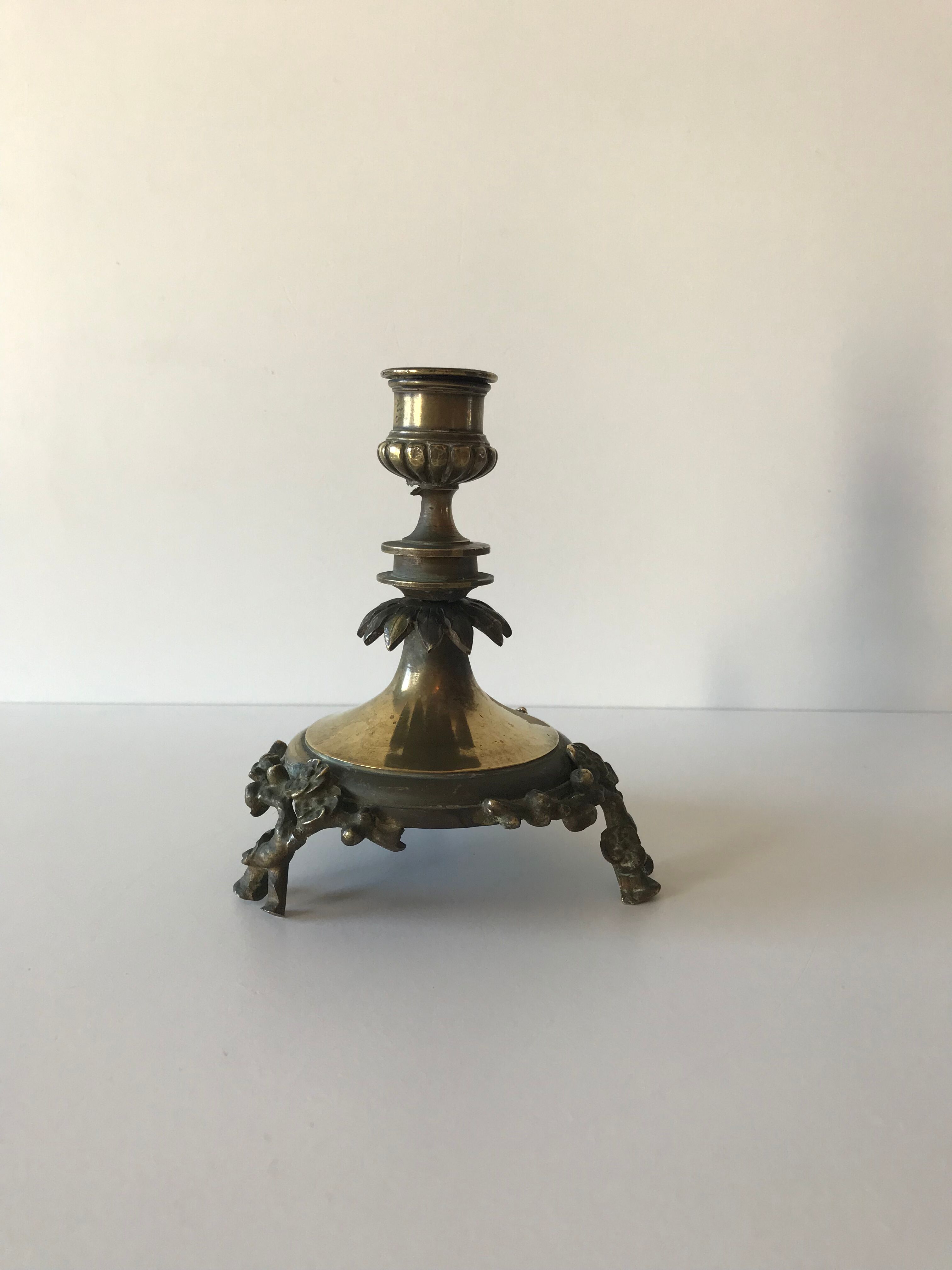 Old bronze candleholder
