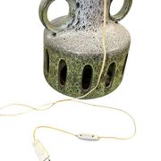 Lampe sur pied vintage en céramique avec base éclairée