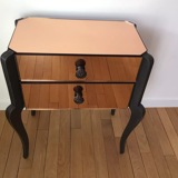 Bedside table mirror vintage side cabinet